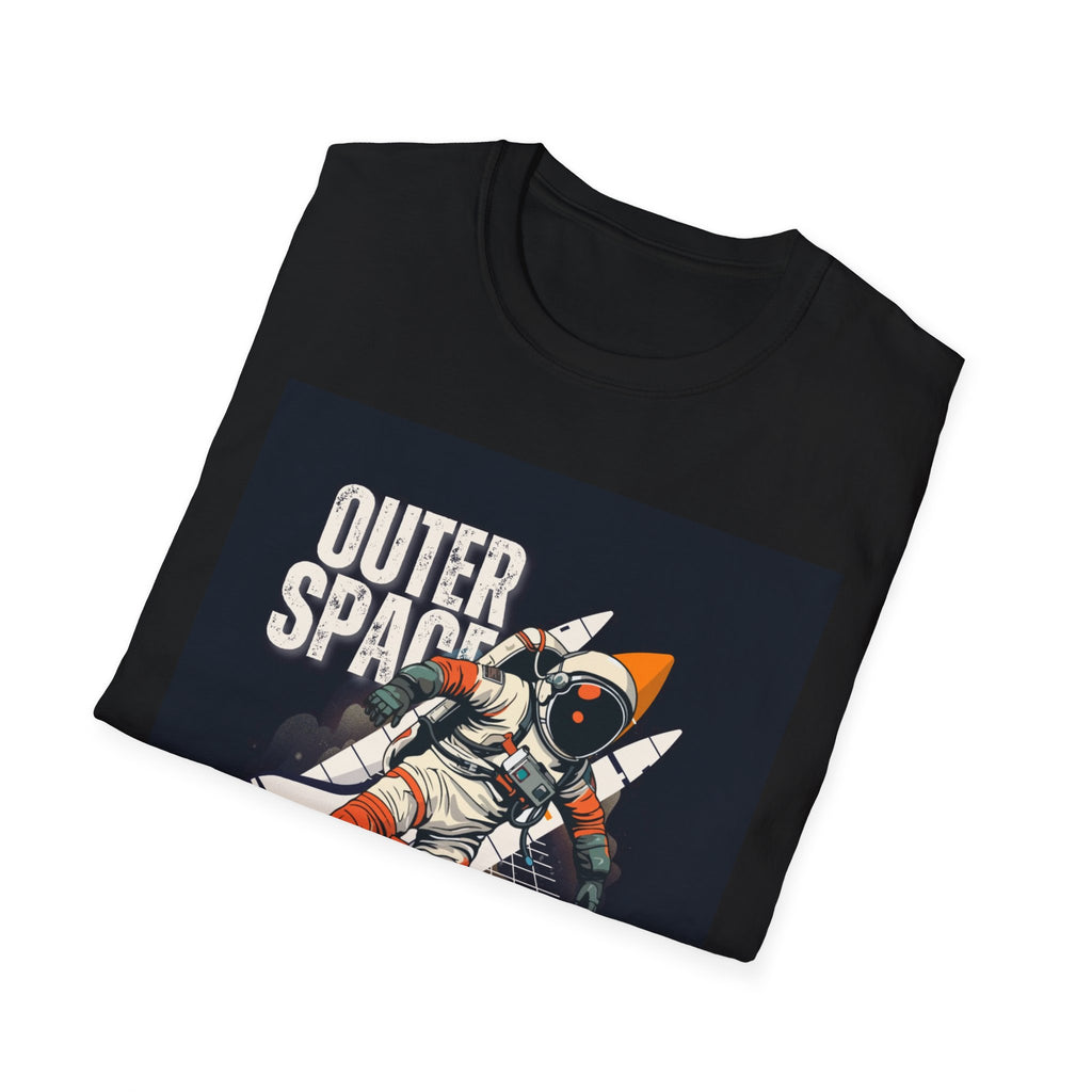 Outer Space Astronaut T-Shirt — Retro Rocket Graphic Tee