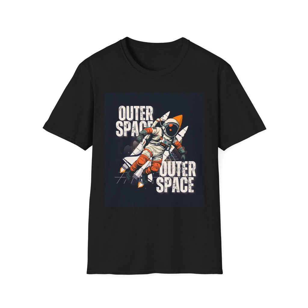 Outer Space Astronaut T-Shirt — Retro Rocket Graphic Tee