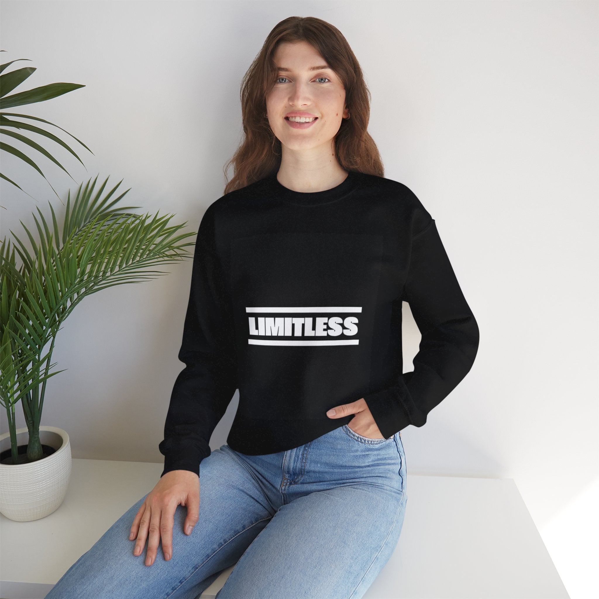 Limitless Crewneck Sweatshirt — Back Print 'Money Is Not Everything, Everything Need Money' Motivational Pullover